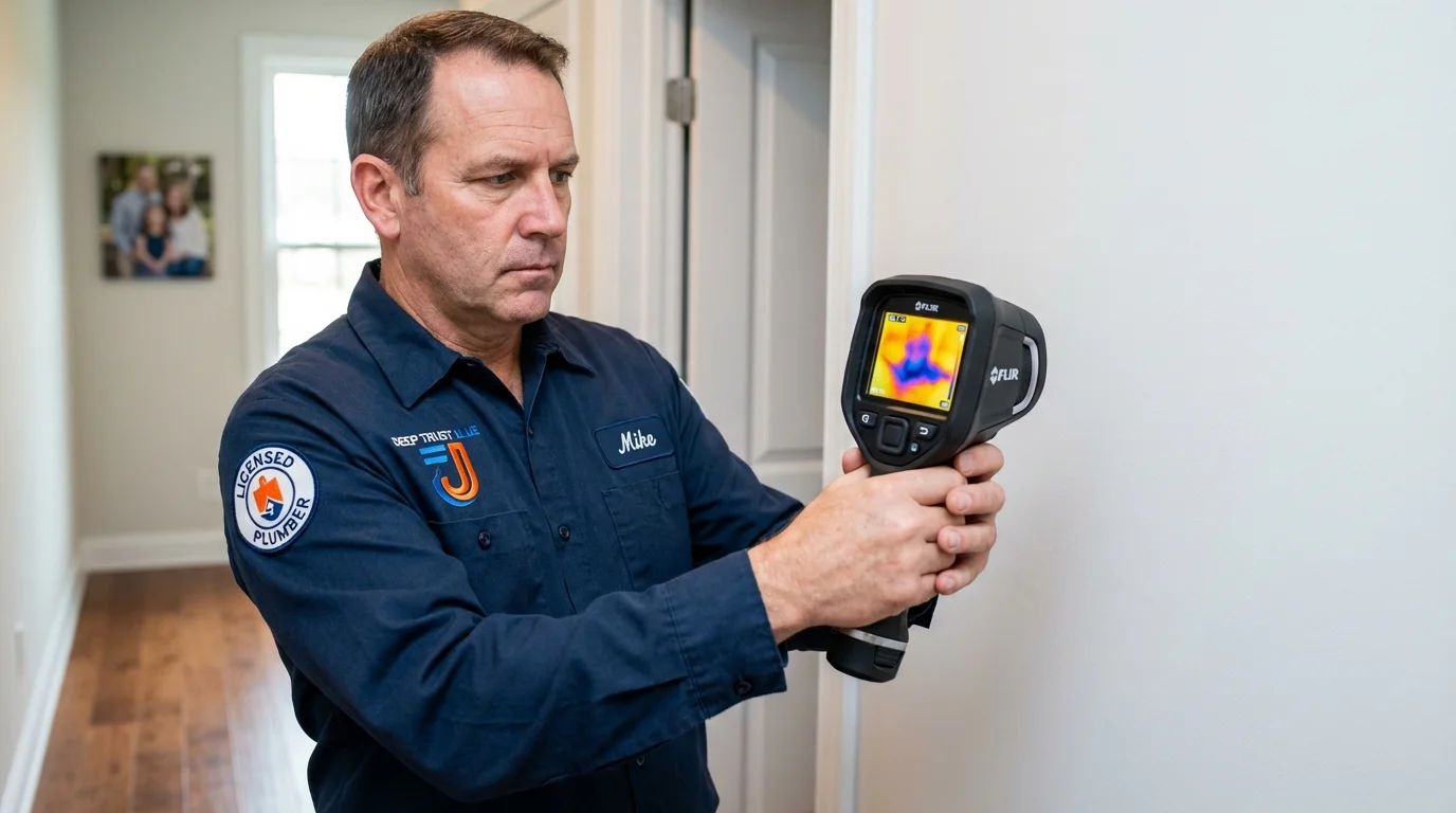 Thermal imaging leak detection by Johns Plumbing LLC in Leonia